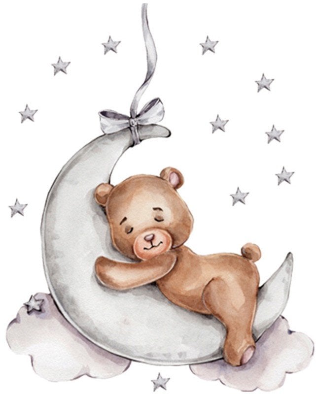 ROOM Decor SIPO-WS63026 NAKLEJKI NA ŚCIANĘ MIŚ NA KSIĘŻYCU