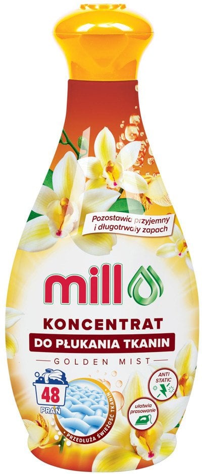 MILL Koncentrat do płukania tkanin GOLDEN MIST 1,3L 48 płukań (opak.zb 9 szt.)