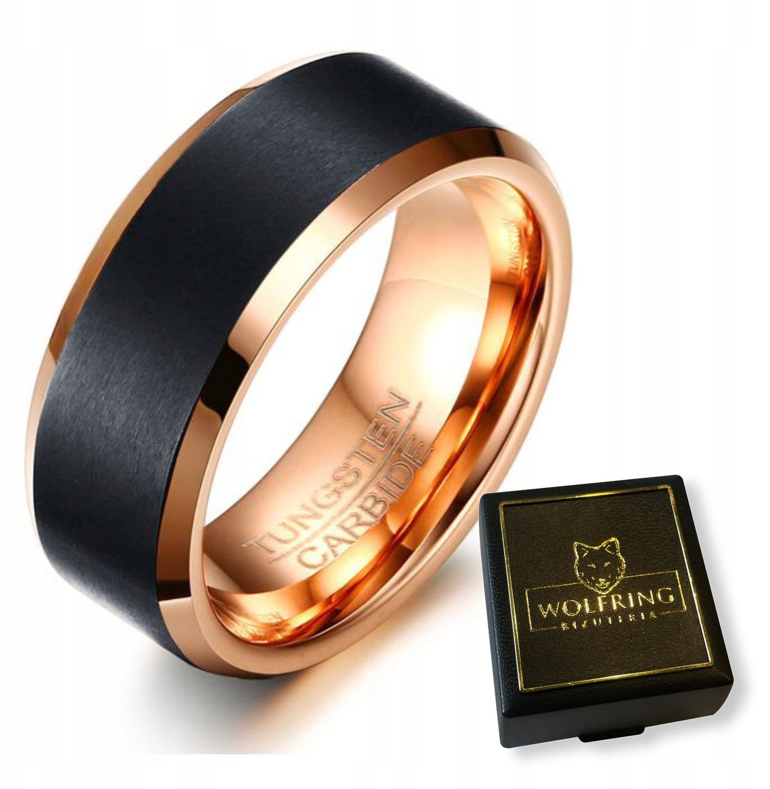 OBRĄCZKA PIERŚCIEŃ z Wolframu WOLFRING EU19 US09
