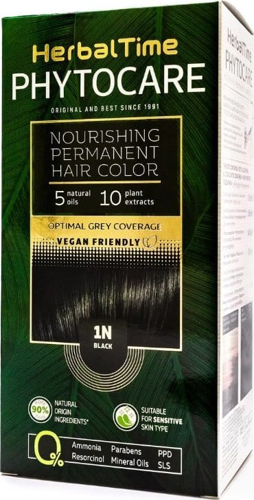 ENERGY OF VITAMINS HERBAL TIME Phytocare Farba do włosów 1N BLACK