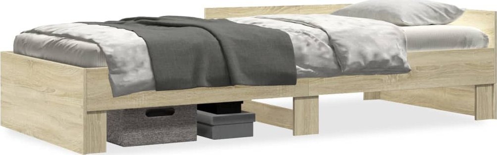 vidaXL vidaXL Łóżko bez materaca, dąb sonoma, 90x190 cm