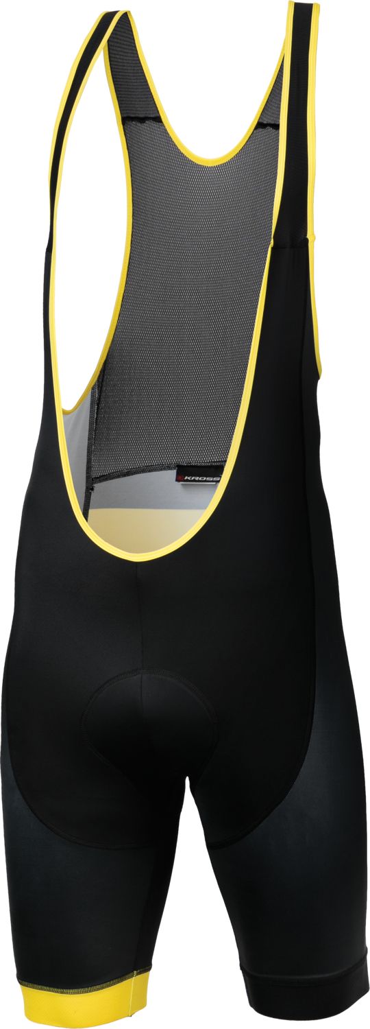 Kross Spodenki z szelkami Kross PAVE black-yellow M