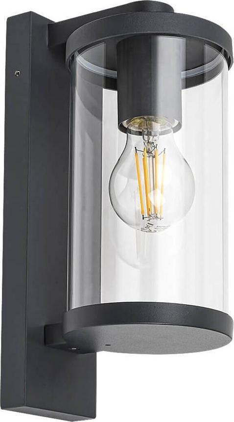 Kinkiet Rabalux Elewacyjna LAMPA zewnętrzna SILISTRA 7891 Rabalux ogrodowa OPRAWA ścienna outdoor IP44 grafitowa przezroczysta