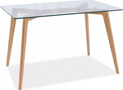 Signal STÓŁ OSLO 120x80 TRANSPARENTNY/DĄB