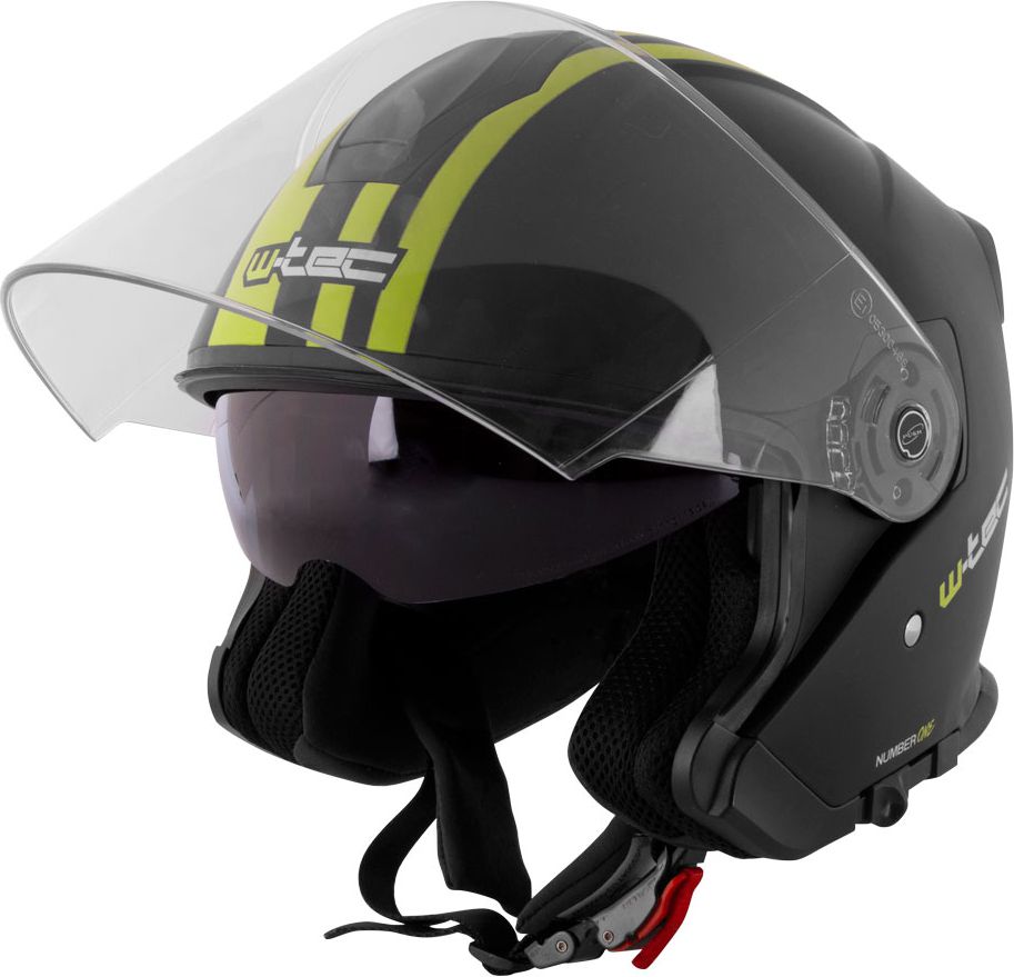 W-Tec Kask motocyklowy V586 czarno-zielony r. XS 54 (9633-XS-1)