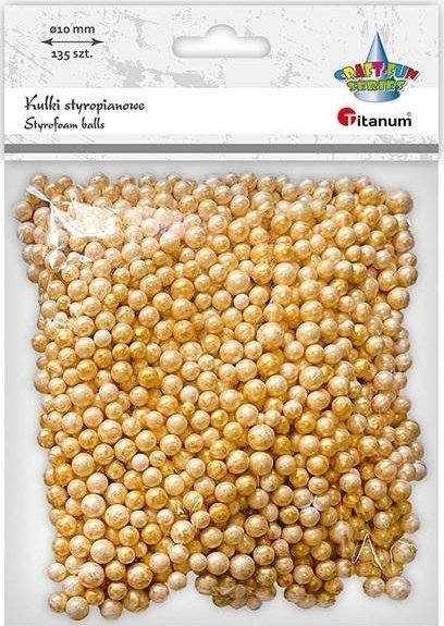 Kulki styropianowe 5/7mm 135szt złote