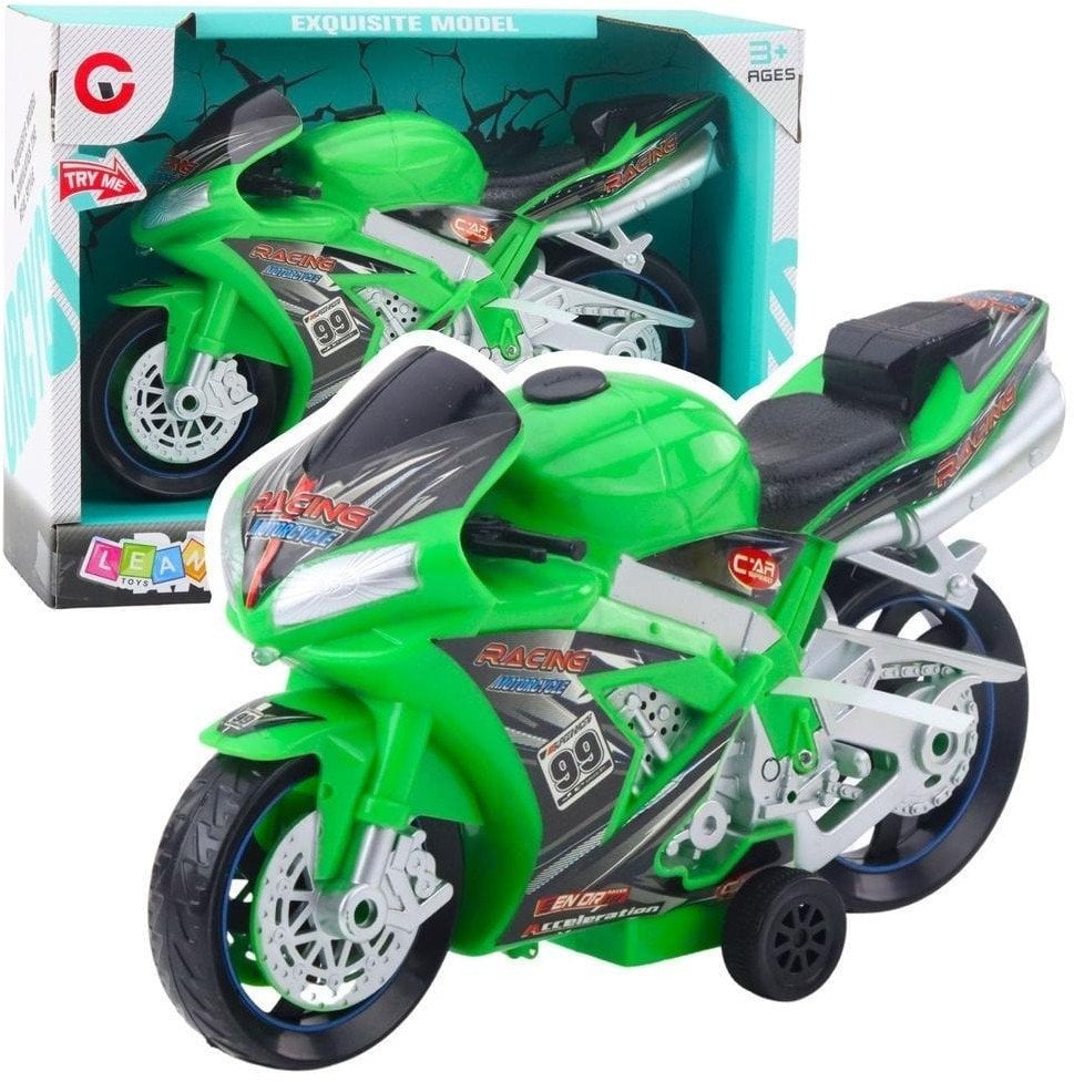 Motor wyścigowy z napędem zielony