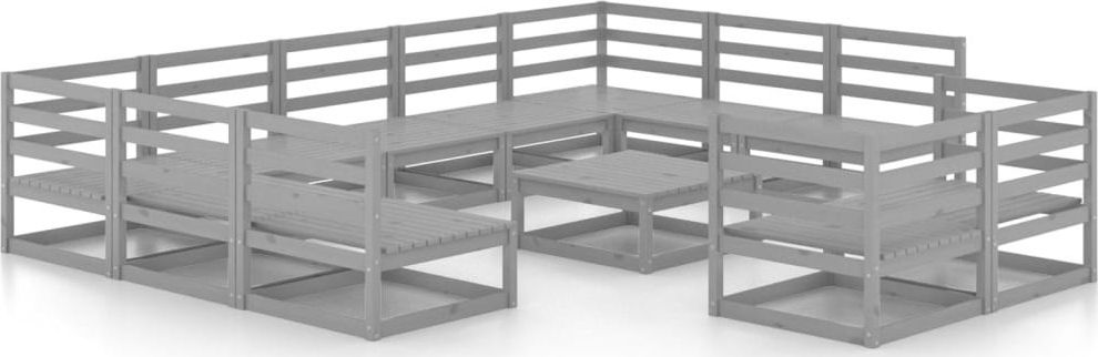 vidaXL 12-cz. zestaw mebli wypoczynkowych do ogrodu, drewno sosnowe!