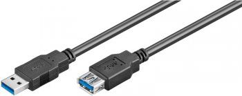 Kabel USB Goobay USB-A - USB-A 3 m Czarny (93999)