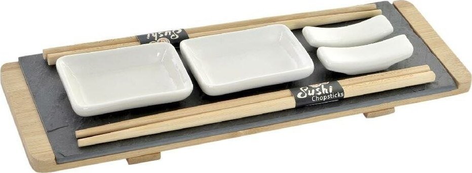 DKD Home Decor Zestaw do Sushi DKD Home Decor Bambus Deska (9 pcs) (30 x 10 x 3,5 cm)