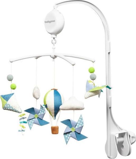 Babyono Karuzelka do łóżeczka z elektroniczną pozytywką Ballons