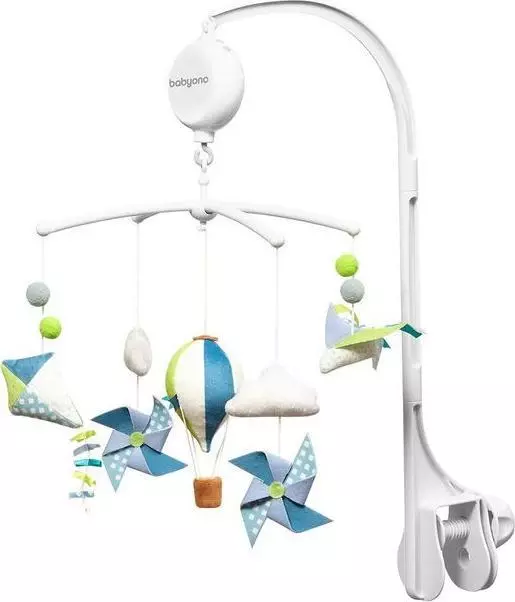 Babyono Karuzelka do łóżeczka z elektroniczną pozytywką Ballons