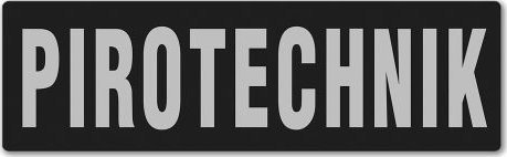 Polska Firma Emblemat PIROTECHNIK odblaskowy na rzepie 31 x 10 cm