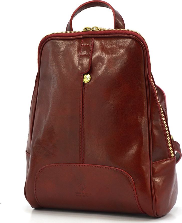 Vera Pelle Włoski, damski plecak tmc_838l skórzany modny