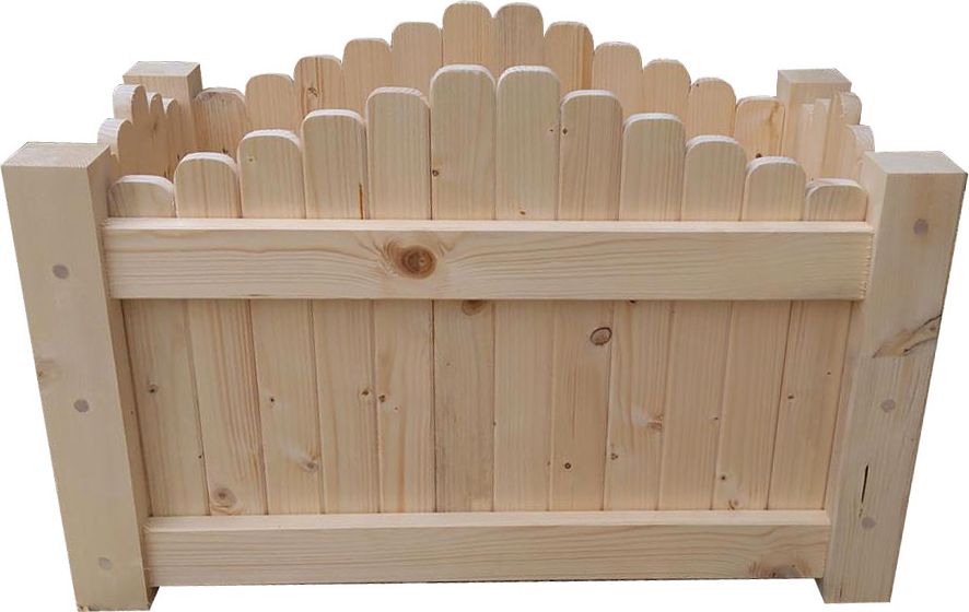 Elior Drewniana prostokątna donica ogrodowa 6 rozmiarów - Satina wzór, kolor: 2