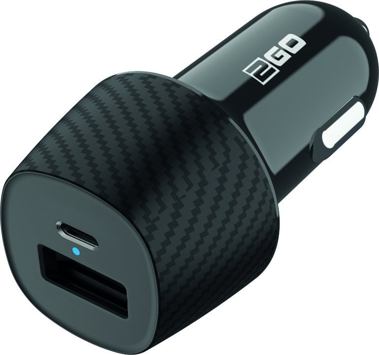 Ładowarka 2GO 2GO KFZ-Ladegerät 20W 1xUSB-C 1xUSB-A schwarz