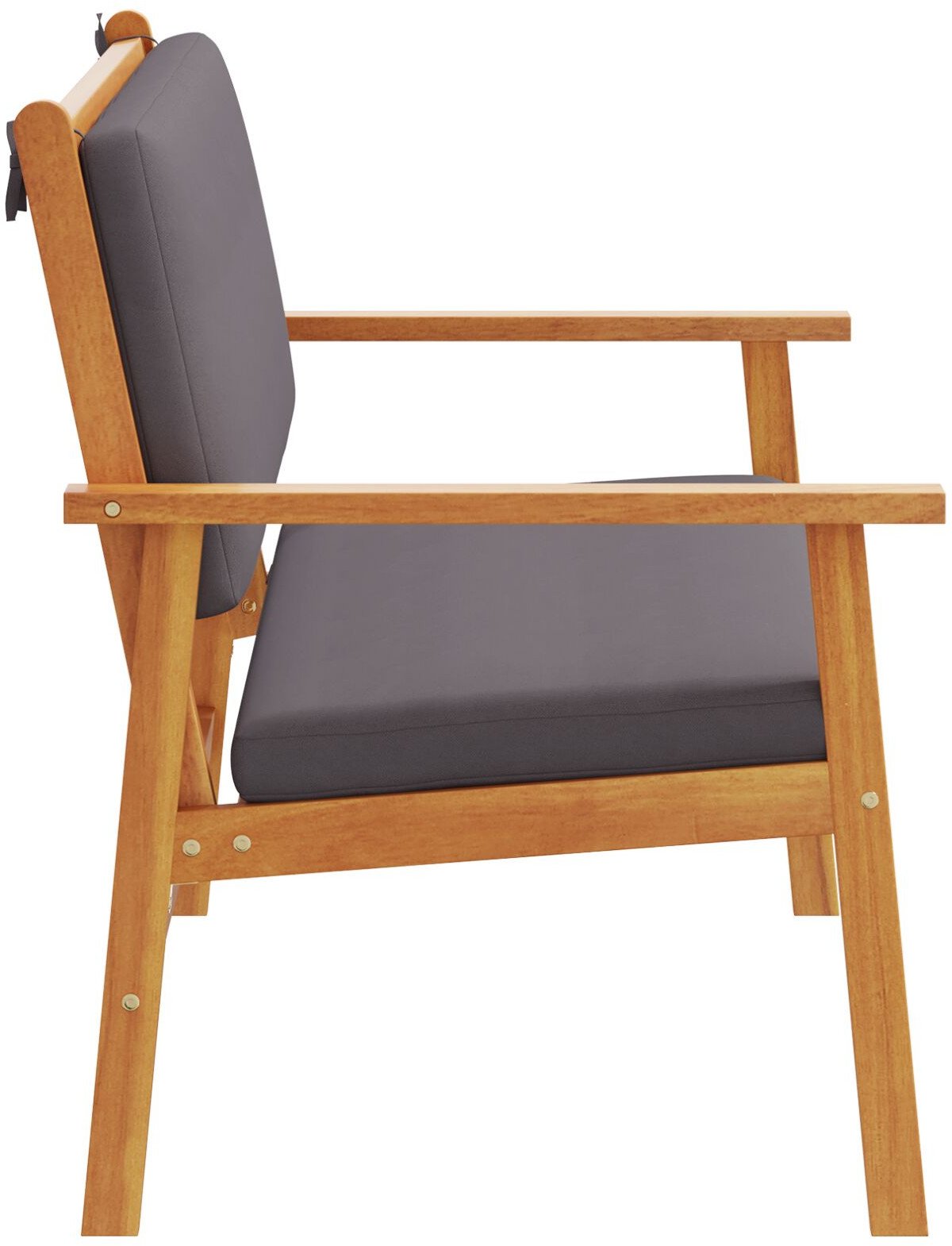 vidaXL Ławka ogrodowa Antracytowa Solidne drewno akacjowe