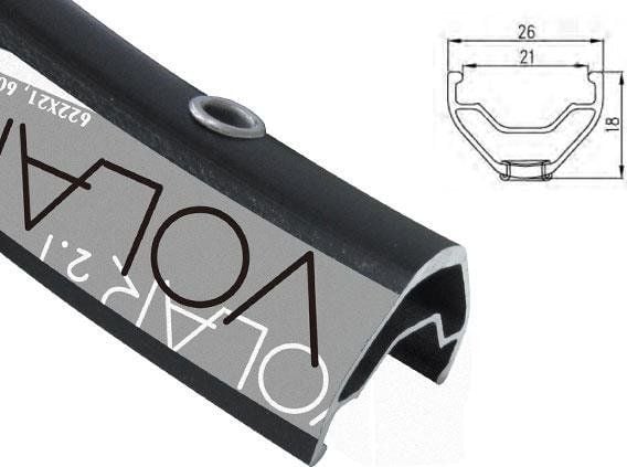 Alexrims Obręcz mtb ALEXRIMS VOLAR 2.1 27.5"x32otw. Tubeless Ready H.tarczowy kapslowana czarna