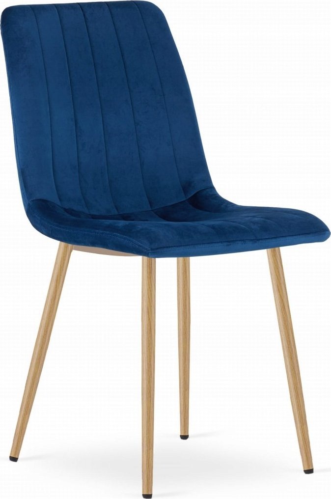 Leobert Krzesło LAVA - granat aksamit / nogi kolor drewna x 1