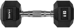 HMS ‎‎Hantel Hex Pro gumowany 1 x 6 kg