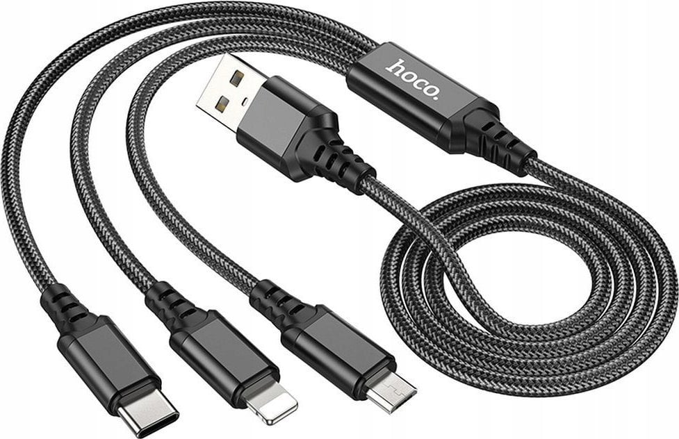 Kabel USB Partner Tele.com USB-A - Lightning 1 m Czarny (X76 Black)