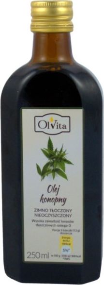 Ol`Vita OL'VITA_Olej Konopny tłoczony na zimno nieoczyszczony 250ml