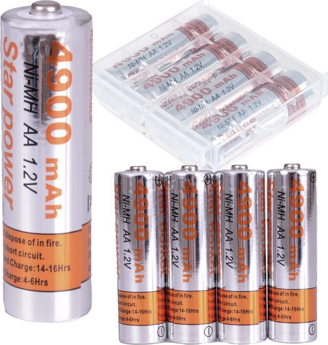 PrzydaSie 4Szt X Akumulatorki Bateria Aa Duze 4900Mah R6