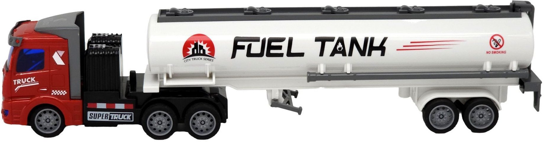 Ciężarówka cysterna zdalnie sterowana czerwona kabina