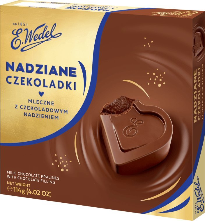 Wedel E. Wedel Nadziane czekoladki mleczne z czekoladowym nadzieniem 114 g
