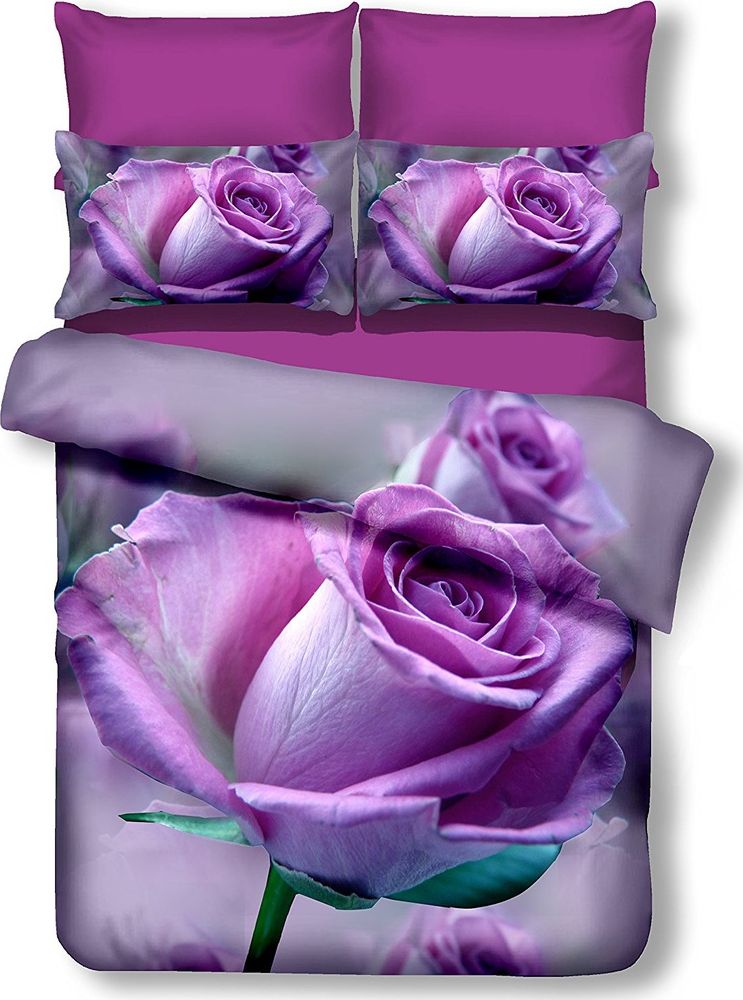 Pościel Callie 200x220 cm + 2 poduszki 80x80 cm fioletowa
