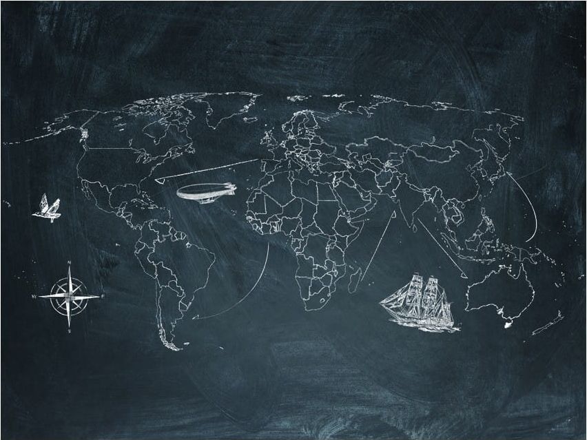 DecoNest Fototapeta - Podróże małe i duże - 250X193