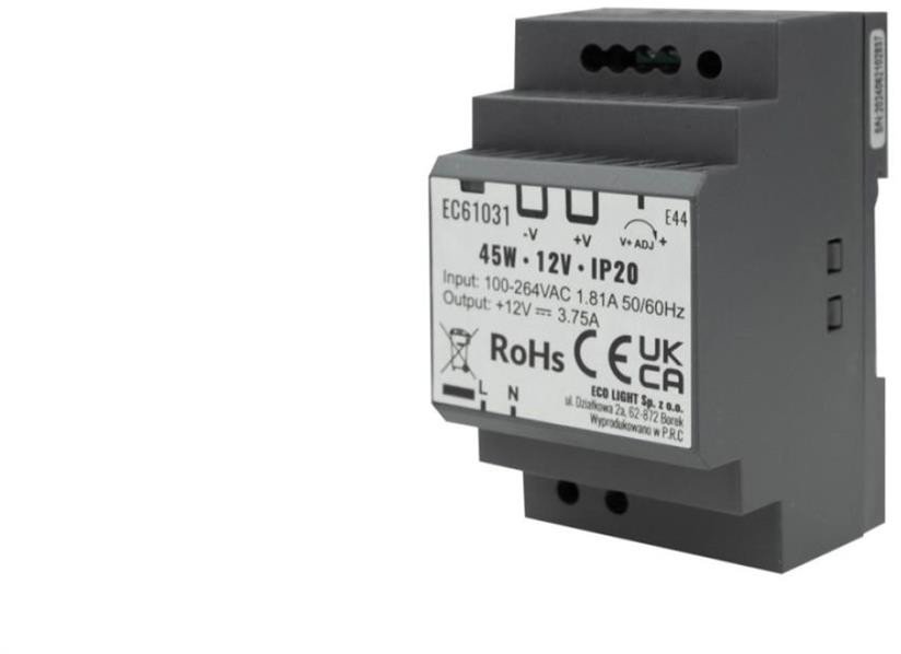 Zasilacz na szynę DIN PREMIUM 12V 45W