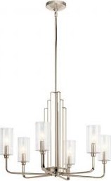 Lampa wisząca Quintiesse Żyrandol Kimrose - 6 źródeł światła - Polerowany nikiel (QN-KIMROSE6-PN) - Quintiesse