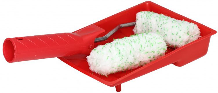 Pro-Line Zestaw malarski Mini wałek Rex Oliwka 10cm 2szt. + kuweta (41254)