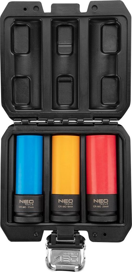 Neo Nasadki do felg aluminiowych (Nasadki do felg aluminiowych - zestaw 3 szt. (17 mm, 19 mm, 21 mm), Cr-Mo)