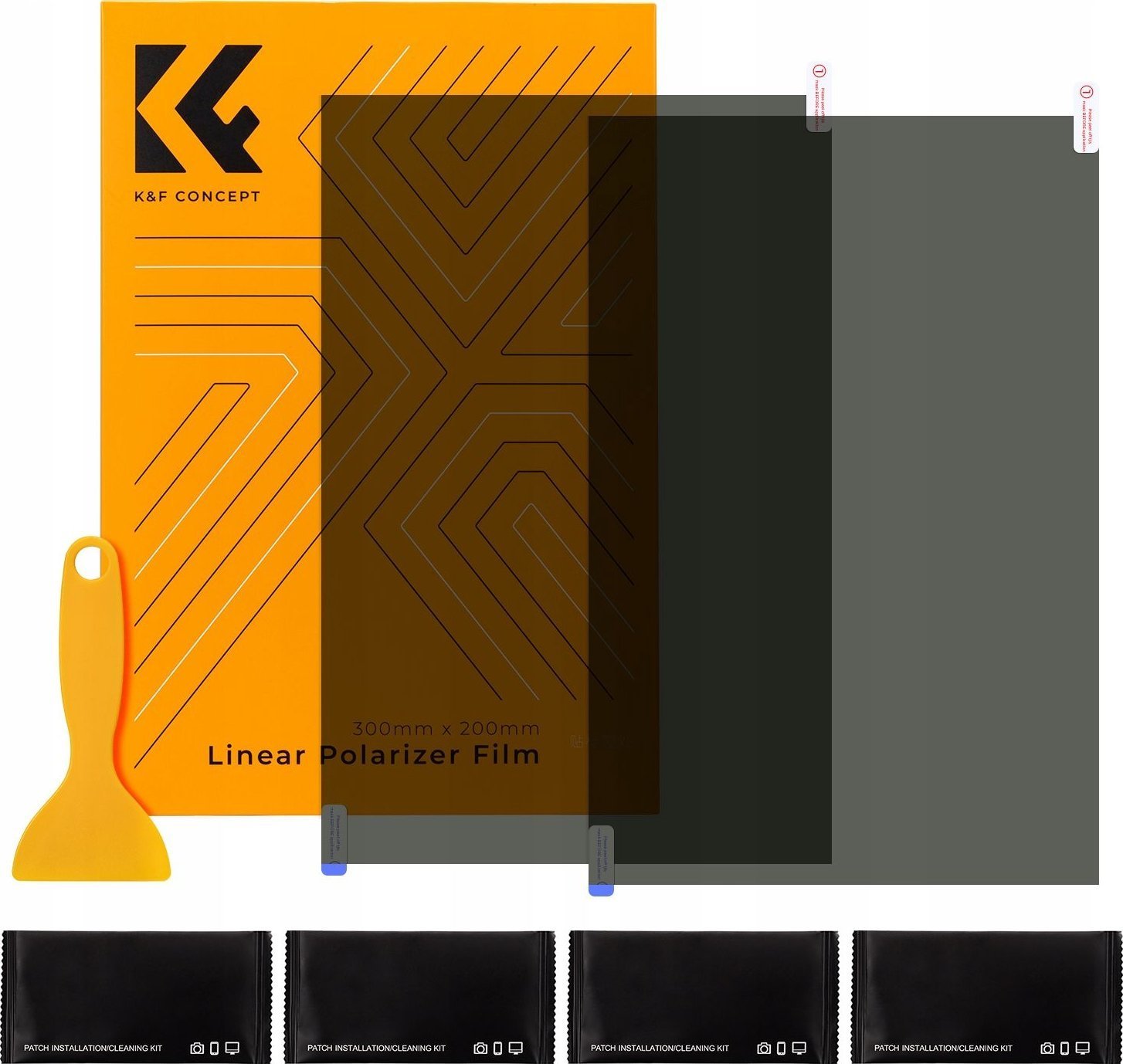 Zestaw 2x Folia Polaryzacyjna Pl 300x200mm 30x20cm K&f Concept + Akcesoria / Kf31.076