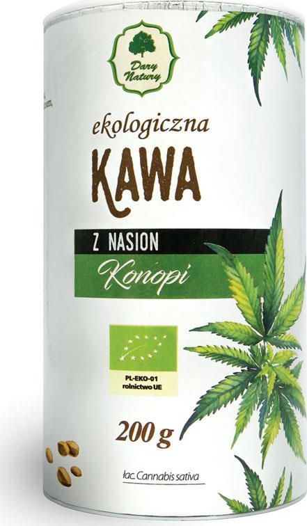 Dary Natury EKO Kawa z nasion konopii 200g tuba DARY NATURY