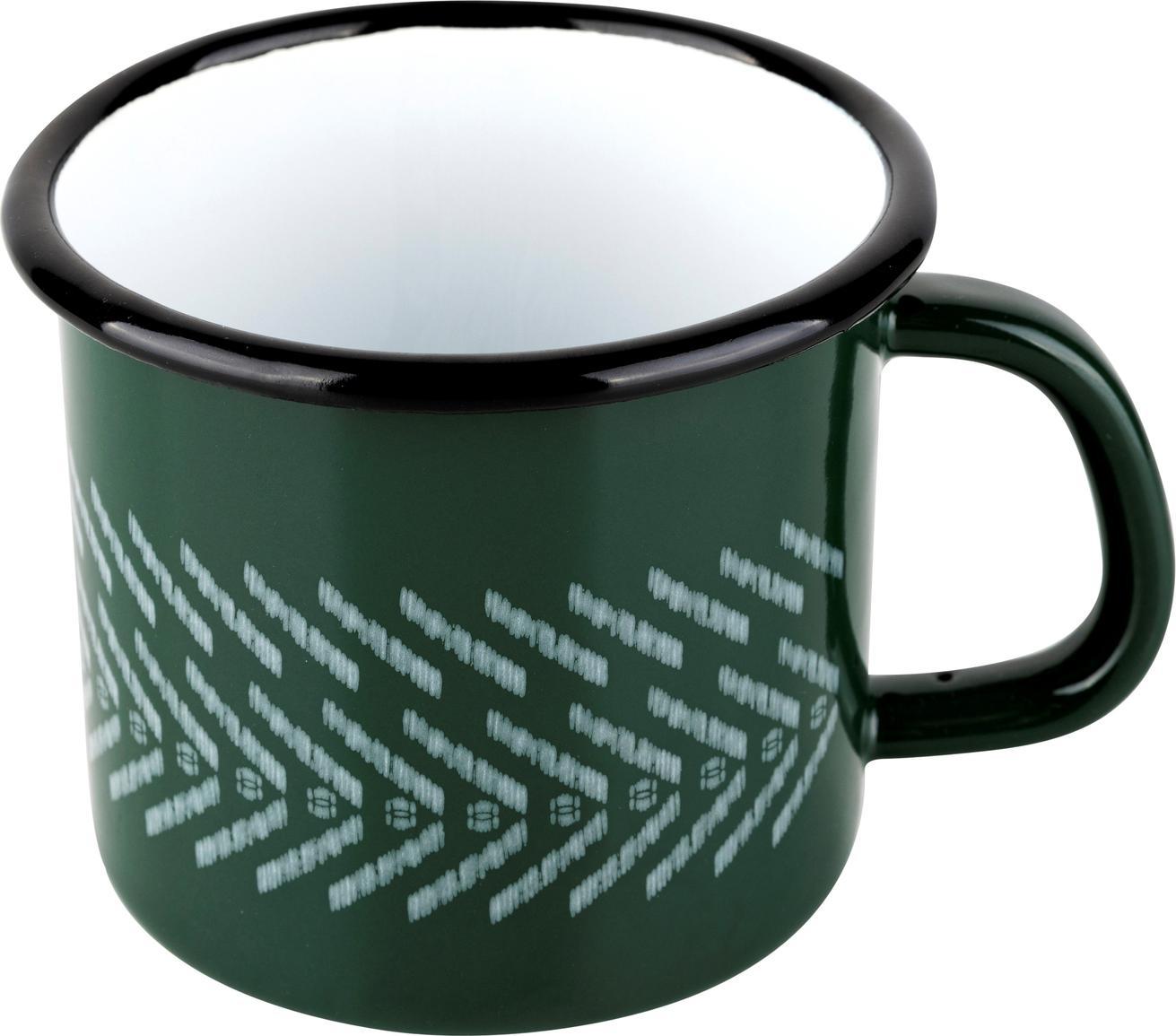 Emalia Pleszew Kubek emaliowany Emalia Polska Pleszew Boho 11 cm 1 l zielony