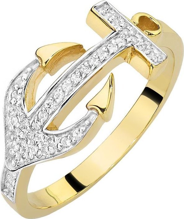 Best Diamonds złoty pierścionek z brylantem 0.20ct 7