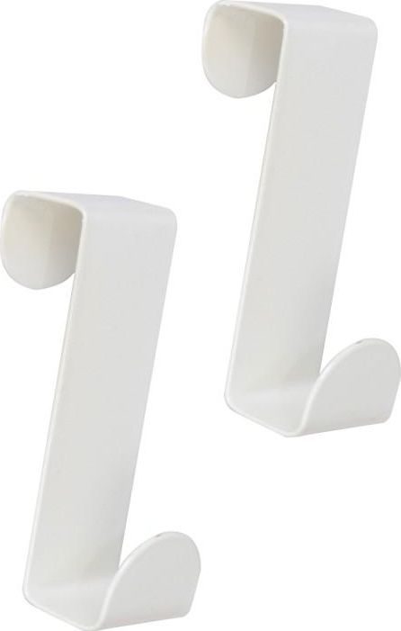 YokaHome Wieszak haczyk zawieszany na drzwi stal biały x 2 - Yoka