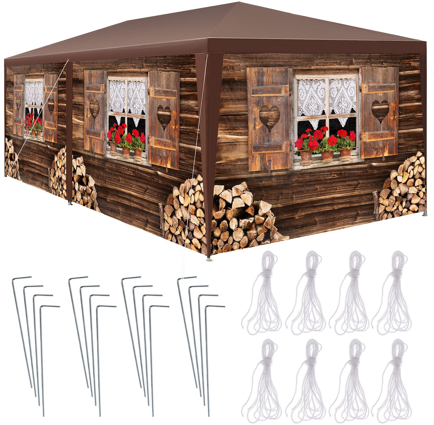 Pawilon Alpejska chata ze zdejmowanymi panelami bocznymi - 6 m