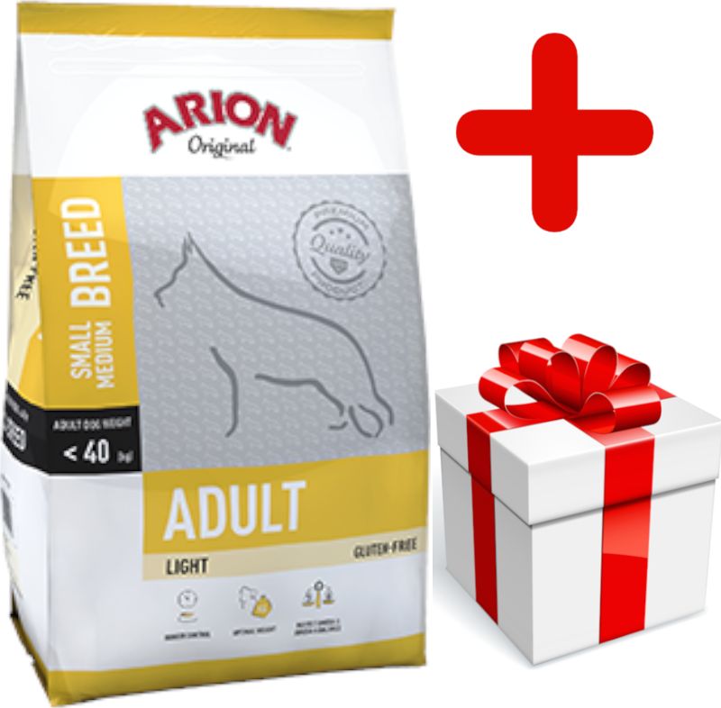 Arion ARION Original Adult Small/Medium Breed Light 12kg + niespodzianka dla psa GRATIS!