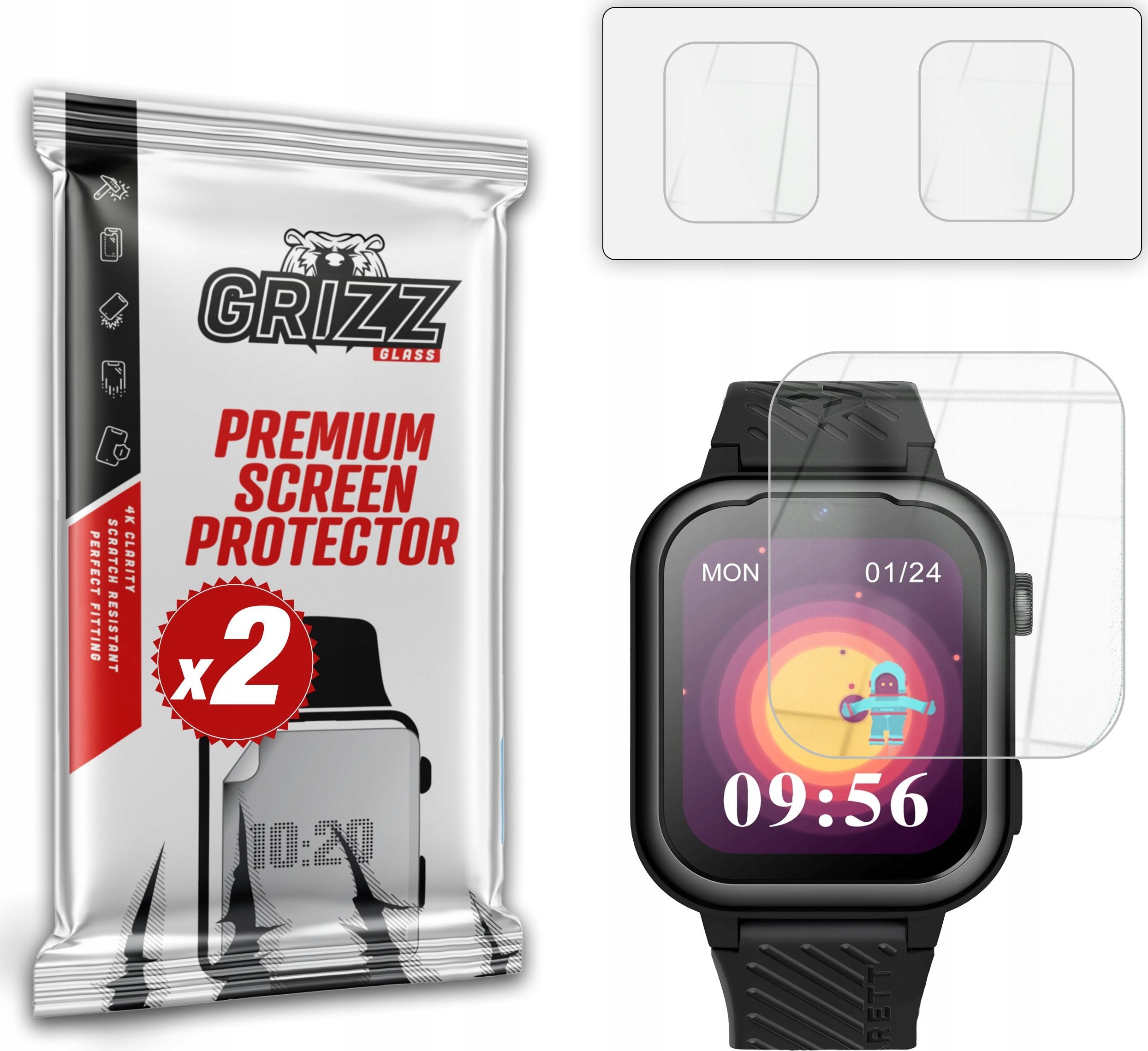 Szkło hybrydowe GrizzGlass HybridGlass do Garett Kids Essa 4G