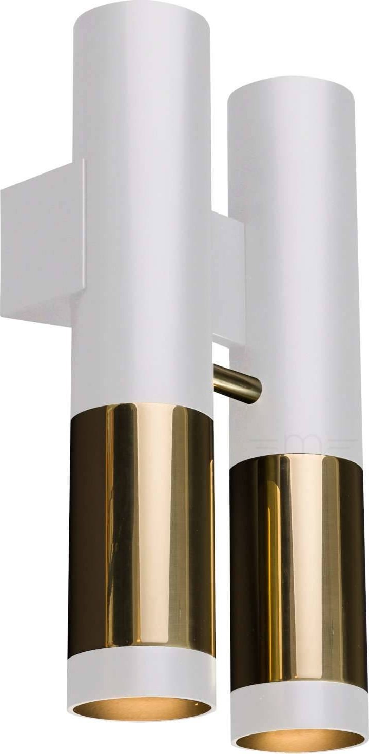 Kinkiet Amplex Kinkiet LAMPA ścienna KAVOS 0393 Amplex przyścienna OPRAWA metalowe tuby białe złote