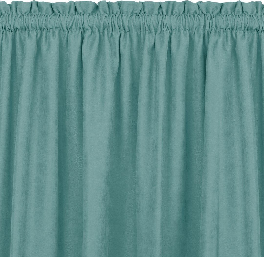 Homede Homede Zasłona MILANA szenilowa z tunelem 220x175 turkusowa wzór 2