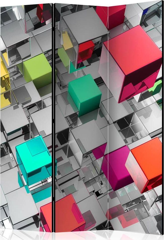 Artgeist Parawan 3-częściowy - Kolory metalu [Room Dividers] uniwersalny