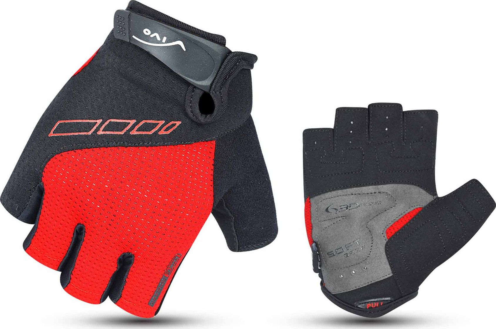 Vivo Rękawiczki rowerowe Vivo SB-01-7001-C czarno-czerwone XXL