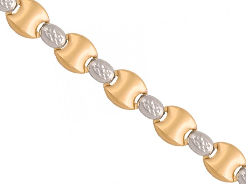 Lovrin Złoty naszyjnik 585 segmentowy białe złoto 10,20 g