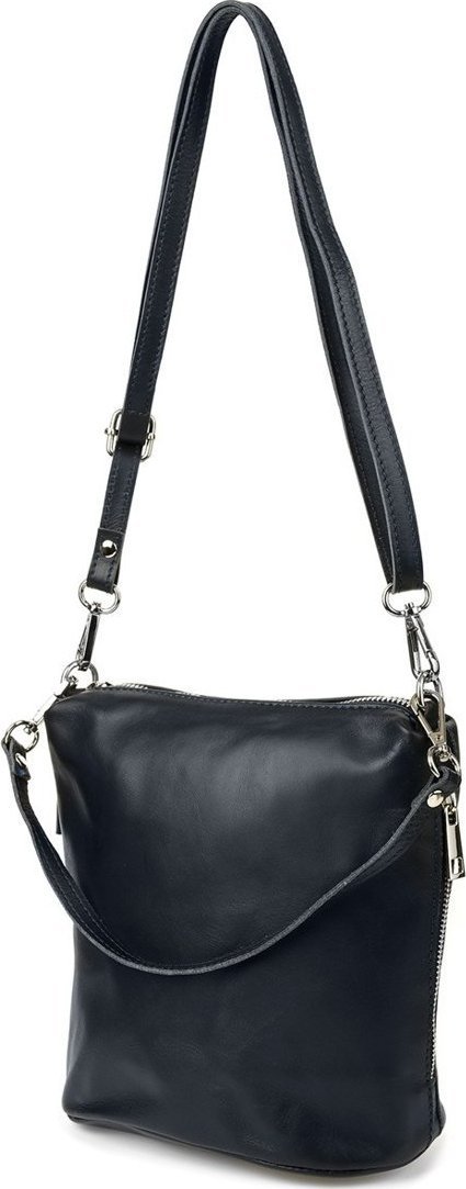 Granatowa Damska Torebka Listonoszka Skórzana Włoska skóra licowa G98 NoSize