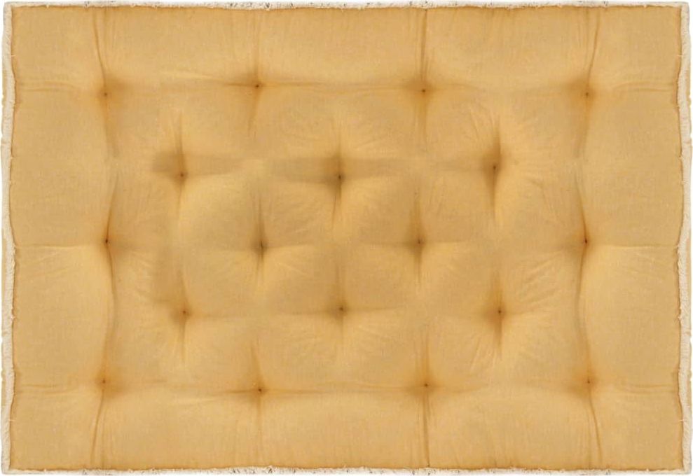 vidaXL Poduszka na sofę z palet, żółta, 120x80x10 cm